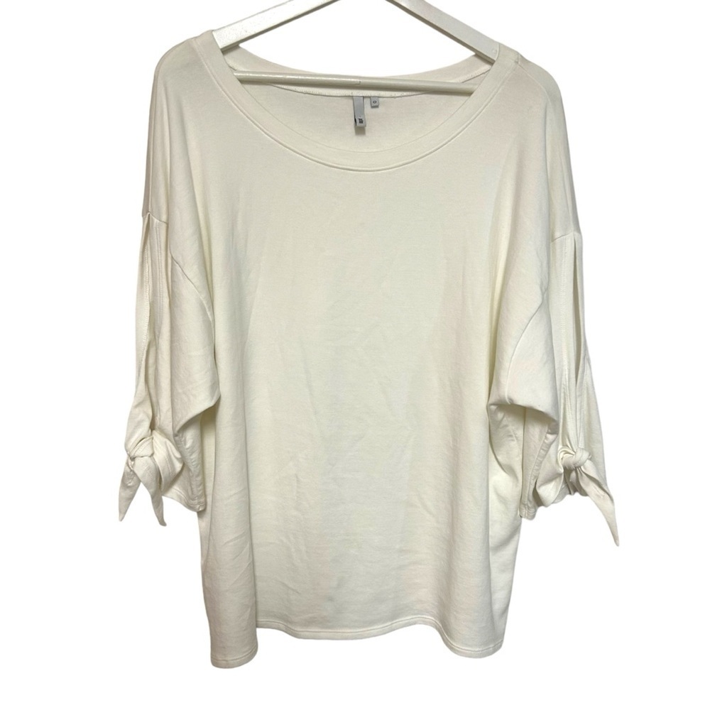 Jarbo 0/SM BOATNECK TIE-SLEEVE TOP IN PIMA
COTTON STRETCH jersey knit solid - Picture 3 of 13
